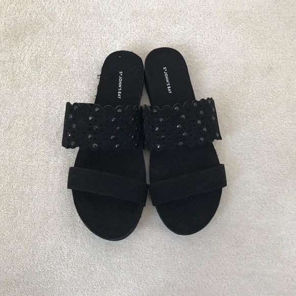 SOLDBlack sequin slip-on’s by St. John’s Bay - Picture 7 of 8